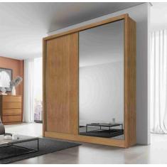 Guarda Roupa Solteiro 100% MDF 2 Portas 1 com Espelho 3 Gavetas Virtus
