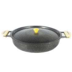 Frigideira Alumínio Fundido Craqueada Alça Meia Lua 30cm - DIVIFORTE, 