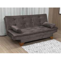 Sofá Cama Casal 3 Lugares Marrom - stilo Agata