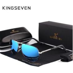 Óculos de Sol Kingseven Masculino Polarizado Luxo Aviador, Azul