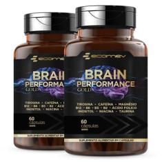 2x Brain Magnesio Tirosina Cafeina Taurina Inositol 500Mg 120Cáps Form