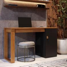 Escrivaninha Estilo Industrial Em Madeira Mdf Para Trabalho E Estudos 