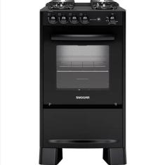 Fogão De Piso Max Glass 4 Bocas Fgvmg410 Suggar Preto