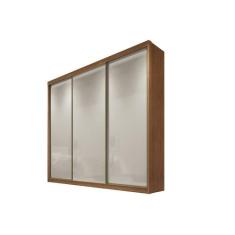 Guarda Roupa Casal 3 Portas 8 Gavetas - Diamond-Cumaru off white  - Mó