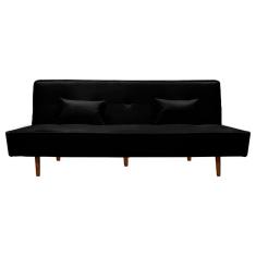 Sofá Cama Silver 3 Lugares Reclinável Casal Corano Preto Fosco - Speciale Home Preto