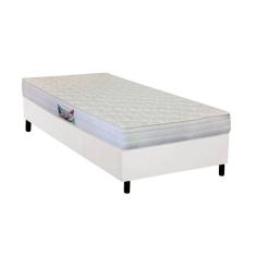 Cama Box Solteiro: Colchão Anatômico Herval Ag65 Frontier + Base Crc Courano White(88X188)