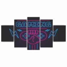 Quadros Decorativos MDF Gaming Hora do Jogo Gamer Sala Quarto - x4ades