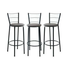 Kit 3 Bancos Banquetas Altas Para Área De Lazer Churrasco - EJC ESPAÇO