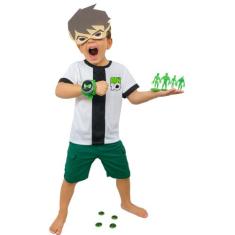 Fantasia Infantil Roupa Ben 10 Com Omnitrix Lança Disco - Sgb Variedad