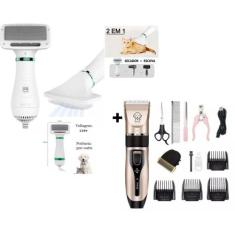 Máquina De Tosa Pets Aparador Pelos Pequeno E Médio Porte+2 Em 1 Secad