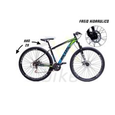 Bicicleta Aro 29 Alumínio Mtb Ecos 21 Marchas Freios A Disco Hidráulicos com Suspensão-Unissex