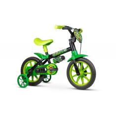 Bicicleta Infantil Aro 12 com Rodinhas Menino Black 12 - Nathor