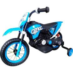 Mini Moto Cross Elétrica Azul - Importway