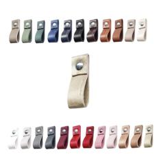 Kit com 16 Puxadores Doba Parafuso para Móveis Armário Guarda Roupa Gaveta Porta Baús Caixas Bandeja Cesto Tábua - Cor Textura de Couro…