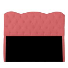 Cabeceira Casal Queen Estofada Para Cama Box Verona Veludo Cor Rose