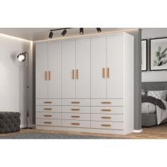 Guarda Roupas New Mônaco 6 Portas e 12 Gavetas