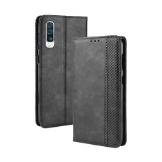 Capa para Samsung Galaxy A70, capa flip carteira de couro para Samsung Galaxy A70, capa magnética retrô para celular, capa carteira de telefone com compartimentos para cartões