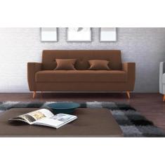 Sofá Cama Pamela Veludo Ferrugem E435 - Matrix - LM DECOR