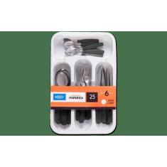 Faqueiro Brinox Itaparica 25 Peças Preto