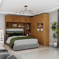 Guarda-Roupa Casal Modulado 4 Portas Hercules 4 Portas 4 Gavetas com E