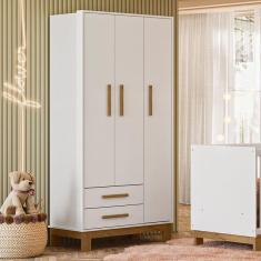 Guarda Roupa Infantil Q Encanto Slim 4340 Branco Acetinado Ambiente - Qmovi