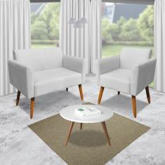 Namoradeira Marisa Suede Castanho Cinza