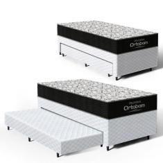 Cama Box com Colchao de Espuma D45 Ortobom Airtech 150 + Auxiliar de E