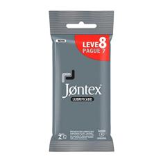 Preservativo Camisinha Jontex Lubrificado - Leve 8 Pague 7 Unidades
