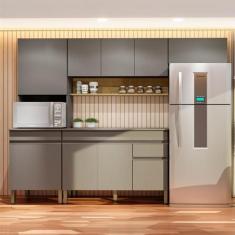 Cozinha Compacta 4 Peças com Balcão 120cm com Tampo Line - Kits Paraná