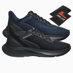 Kit 2 Tênis Masculino Esporte Academia Corrida Cadarço Treino Dia a Dia + Carteira-Masculino