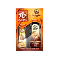 Kit Protetor Solar e Bronzeador Australian Gold FPS30 237ml