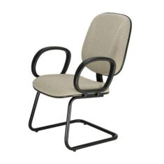 Cadeira Diretor Com Braços Base Fixa Linha Executive Cinza - Design Of