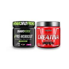 KIT PERFORMANCE - PRÉ TREINO DIABO VERDE 300G + CREATINA 300G INTEGRALMÉDICA-Unissex