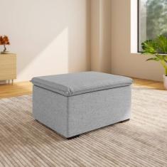 Sofá Modular Puff 70cm Zen Cabecasa Madeiramadeira Cinza