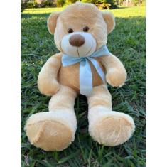 Urso De Pelucia Macio Bicho 50cm Criança Presente Com Laço Várias Core