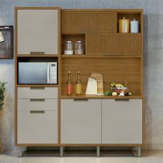 Cozinha Compacta em MDF Loft Nesher Imperatriz com 6 Portas, 2 Gavetas, 11 Prateleiras - 183cm de largura
