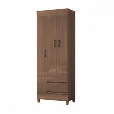 Guarda Roupa Solteiro Com Pés 3 Portas 2 Gavetas Jequitiba