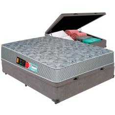 Cama Box Baú e Colchão Sleep Max D33 Casal Castor