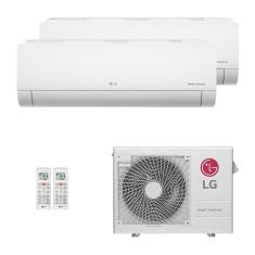 Ar-Condicionado Multi Split Inverter LG 24.000 (1x Evap HW 12.000 + 1x Evap HW 18.000) Quente/Frio 220V								