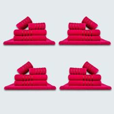 Jogo De Toalhas 20 Pçs Coleção Dubai 100% Algodão Rosa