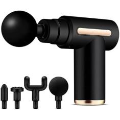 Massageador Elétrico Profissional Muscular Pistola Massagem - Recarregável - Super Relaxante - MioFascial Atleta Esportes 4 Ponteiras e Variação de Velocidades (cores variadas)