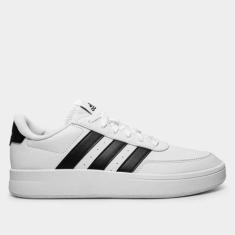 Tênis Adidas Breaknet Masculino, Branco, Preto, 37