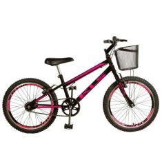 Bicicleta Aro 20 Kls Free Gold Freio V-Brake Mtb Feminina, Preto, Pink