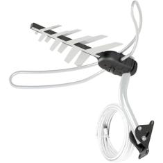 Antena Externa TV 4 em 1 Vhf/Uhf/Fm/HDtv Dtv-3000 Aquario, Aquario, DTV-3000, Cinza