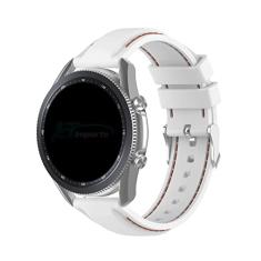 Pulseira 22mm Silicone compatível com Samsung Galaxy Watch 3 45mm - Galaxy Watch 46mm - Gear S3 Frontier - Amazfit GTR47mm - Marca LTIMPORTS (Branco)