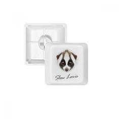 Kit de atualização de teclado mecânico PBT teclado mecânico marrom branco Loris Animal com olhos grandes