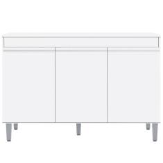 Balcão Gabinete de Pia Com Tampo 120cm 3 Portas Manu - AJL Móveis