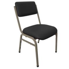 Cadeira Empilhável para Auditórios Linha Hotel Smart Preto