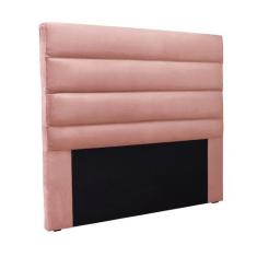 Cabeceira Cama Box Solteiro 90 cm Arles Veludo S04 - D'Rossi, Rosa