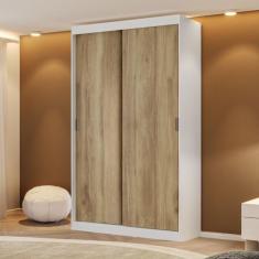 Guarda Roupa Solteiro 2 Portas 2 Gavetas Branco Carraro